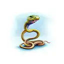 snake eating its own tail tattoo design idea
