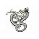 snake eating its own tail tattoo design idea