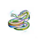 snake eating its own tail tattoo design idea