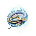 snake eating its own tail tattoo design idea