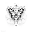 heart with butterfly tattoo design idea