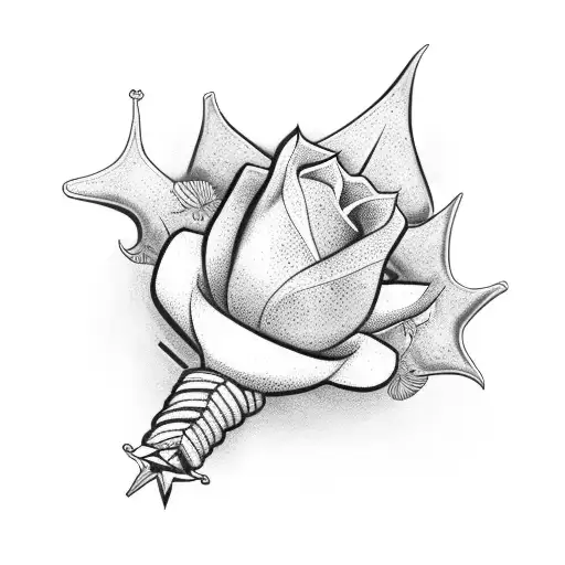 flork with cuban flag tattoo design idea