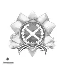 flork with cuban flag tattoo design idea