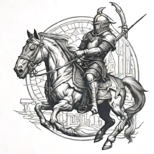vision of a knight by Raphael tattoo design idea