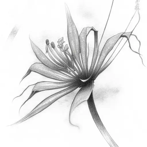 ken kaneki spider lily  tattoo design idea