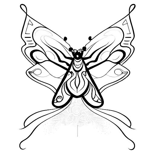 la palabra "Atix" con una mariposa al lado tattoo design idea