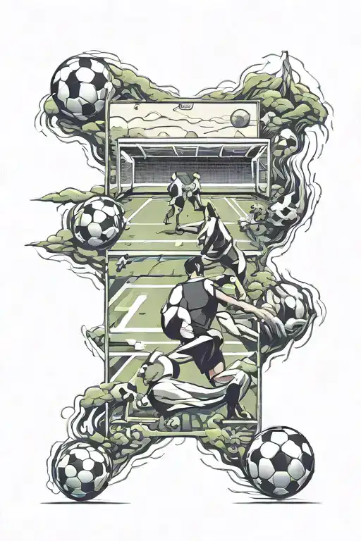 soccer field tattoo design idea