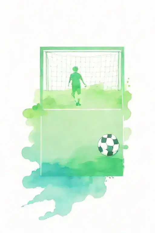 soccer field tattoo design idea