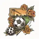 soccer field tattoo design idea