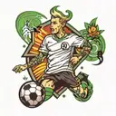 soccer field tattoo design idea