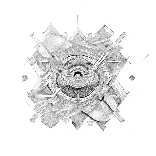 earth air fire water yin yang tattoo design idea