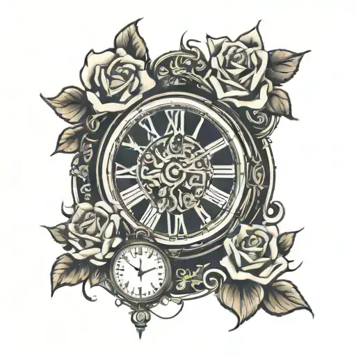 8:16pm on a clock with London Paris   tattoo design idea