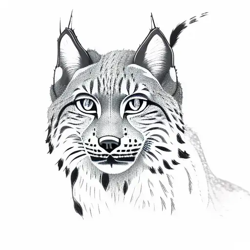 lynx out of jungle tattoo design idea