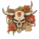 bull skull, cards, rope, barbed wire, horseshoe, dice, cattle tag leg sleeve tattoo design idea