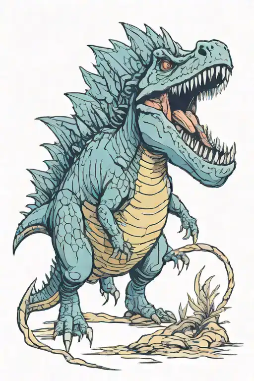 Spinosaurus tattoo design idea