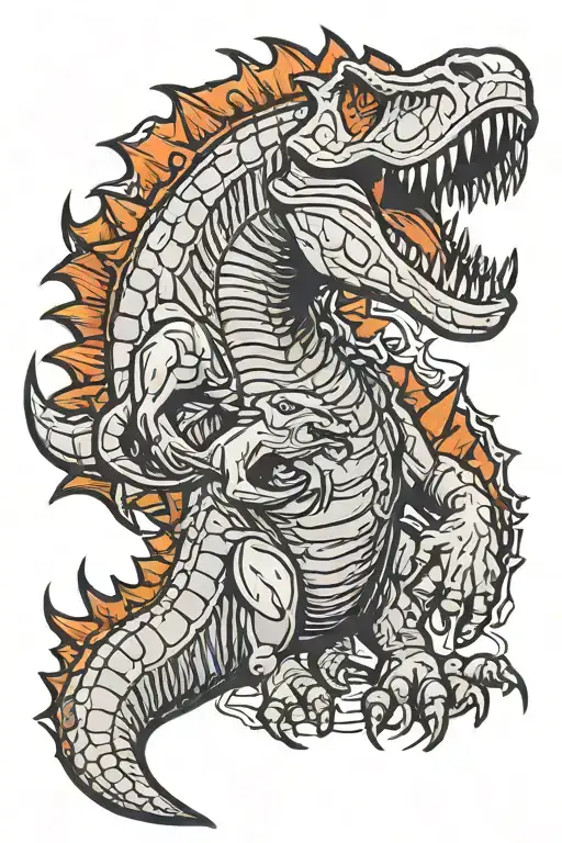Spinosaurus tattoo design idea