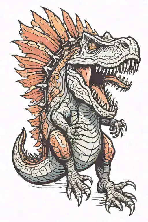 Spinosaurus tattoo design idea