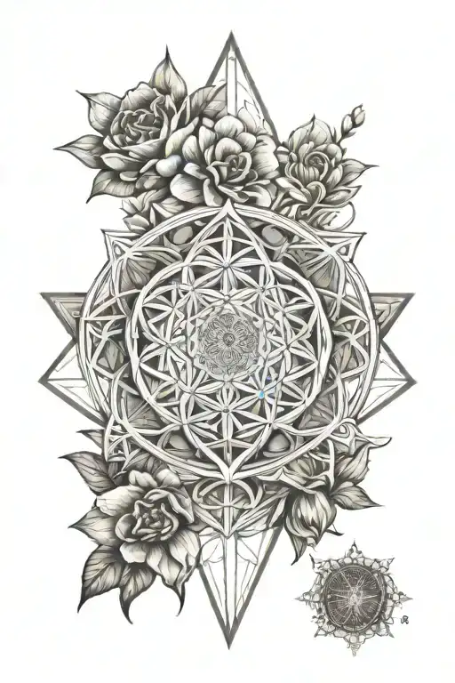 flower of life, sacred geometry, spiritual, tattoo, Libra, Capricorn, zodiac sign, mandala, all seeing eye tattoo design idea