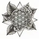 flower of life, sacred geometry, spiritual, tattoo, Libra, Capricorn, zodiac sign, mandala  tattoo design idea