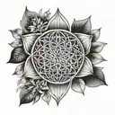 flower of life, sacred geometry, spiritual, tattoo, Libra, Capricorn, zodiac sign, mandala  tattoo design idea