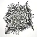 flower of life, sacred geometry, spiritual, tattoo, Libra, Capricorn, zodiac sign, mandala  tattoo design idea