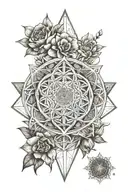 flower of life, sacred geometry, spiritual, tattoo, Libra, Capricorn, zodiac sign, mandala, all seeing eye tattoo design idea