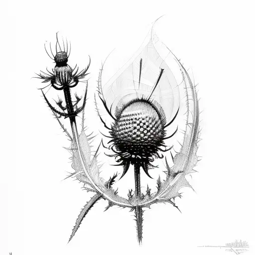 thistle tattoo design idea