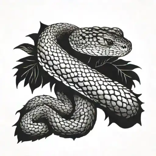 bush viper tattoo design idea