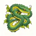 bush viper tattoo design idea