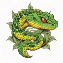 bush viper tattoo design idea