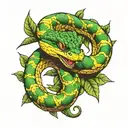 bush viper tattoo design idea