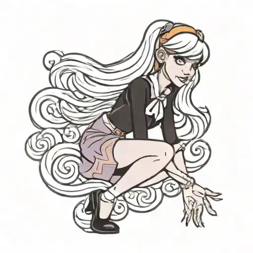 Daphne from Scooby Doo aas a goth  tattoo design idea