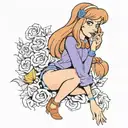Daphne from Scooby Doo aas a goth  tattoo design idea