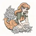 Daphne from Scooby Doo aas a goth  tattoo design idea