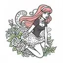 Daphne from Scooby Doo aas a goth  tattoo design idea