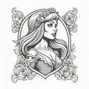 Daphne from Scooby doo in gothic style  tattoo design idea