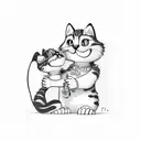 Felix the cat tattoo design idea