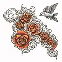 cloud filler tattoo design idea