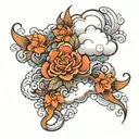 cloud filler tattoo design idea
