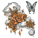 cloud filler tattoo design idea
