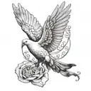 everything happens for a reason wether it be good or bad writing with a dove underneith  tattoo design idea