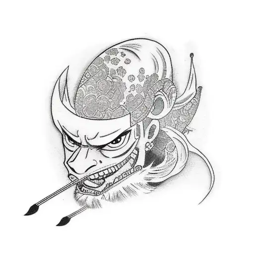 zoro and ashura tattoo design idea