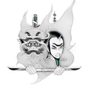 zoro and ashura tattoo design idea