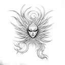 Phoenix reborn from fire tattoo design idea