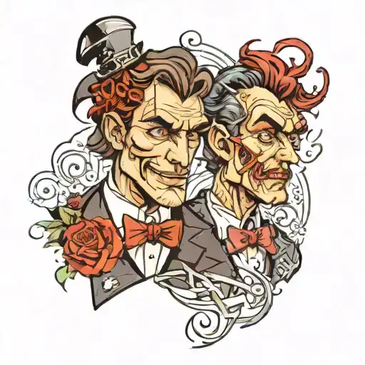 dr Jekyll Ms hyde inspired tattoo design idea