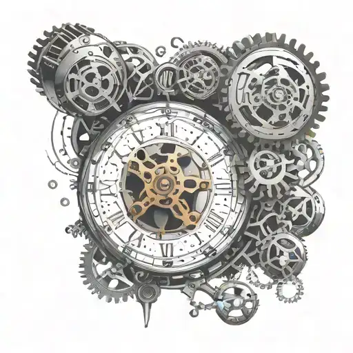 Incorporate a football with intricate watch gears inside, symbolizing the precision and timing required in football and in life tattoo design idea