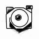 small camera tattoo design idea