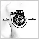 small camera tattoo design idea