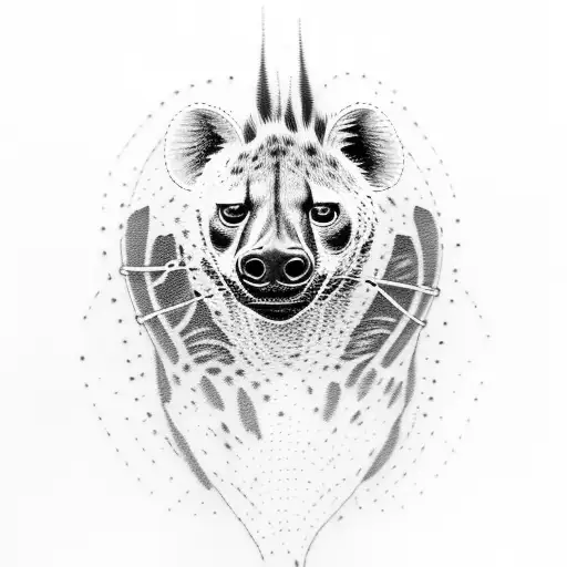 tony montanna holding hyena on leash tattoo design idea