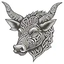 Celtic Boars head  tattoo design idea